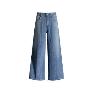 Wide Leg Jeans for Women Autumn New Design Deconstructed Style American Cut Loose Straight Pants