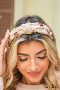 White Game Day Love Pearl Headband