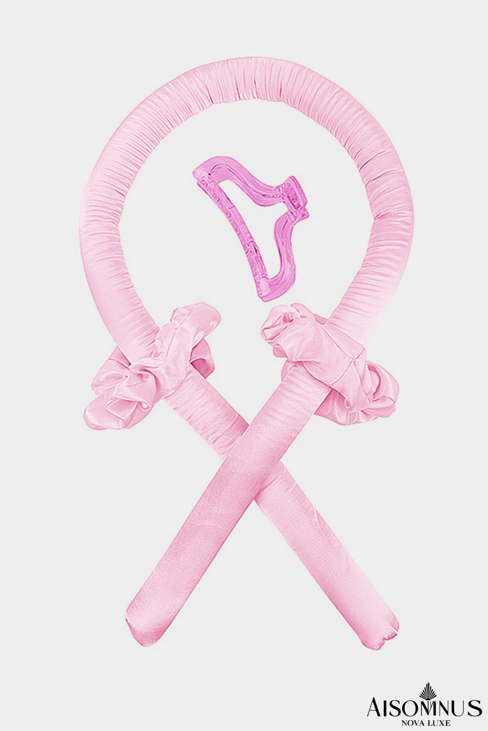 Pink Sponge Heatless Hair Curler Headband