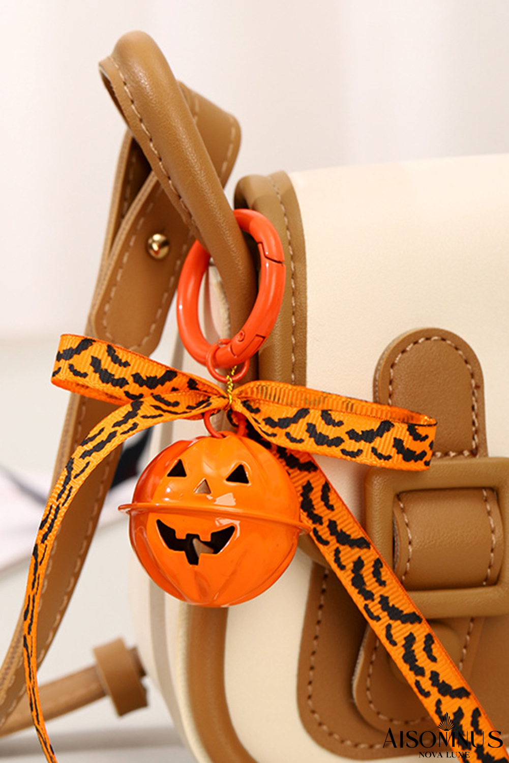 Orange Pumpkin Pendant Bowkont Keychain