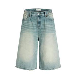 Denim Pants for Men and Women Water-Washed Three-Dimensional Cutting