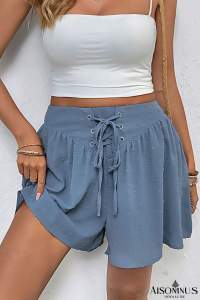 Ashleigh Blue Swiss Dot High Waist Shorts