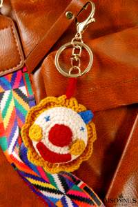 Citrus Crochet Clown Pendant Keychain