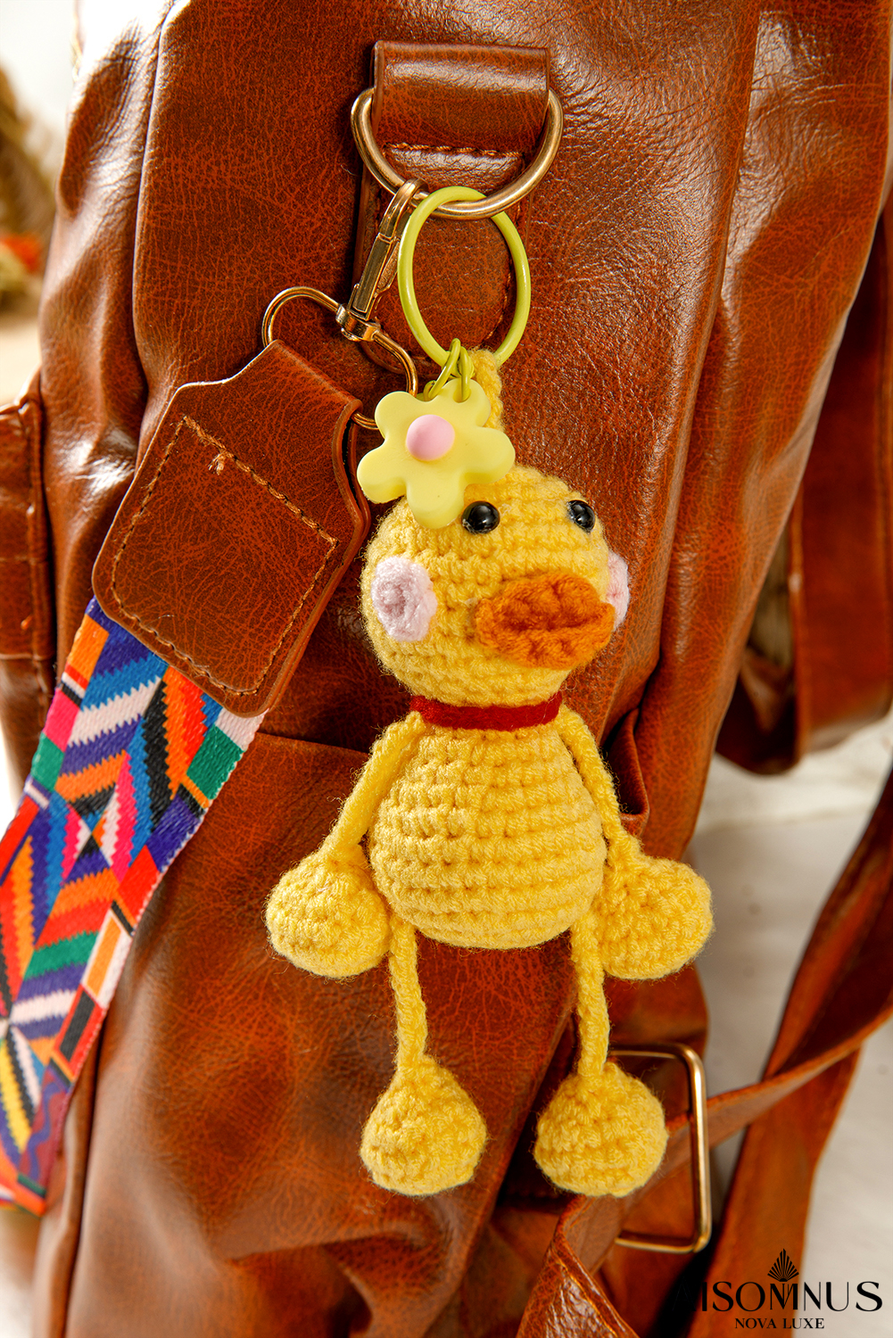 Yellow Crochet Mini Duck Keychain