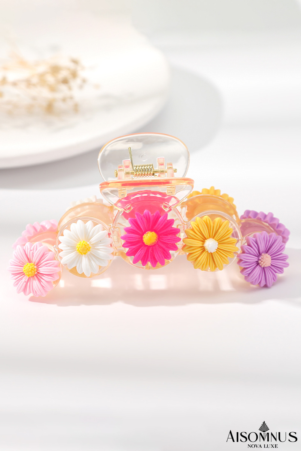 Yellow Flower Decor Hair Claw Clip
