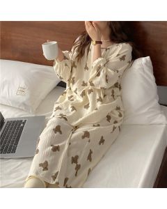 Cartoon Long Sleeve Pants Homewear Pajama Set