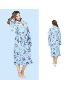 Extra Long Fashionable Sexy Home Flannel Nightgown