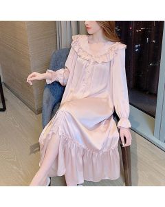 Women's Lace Long Sleeve Loose Pajamas