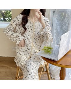 Women's Bubble Cotton Pajamas Women's Double Layer Pajamas