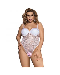 Sexy Lace One-Piece With Steel Bra Pad Nightdress