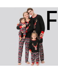 Christmas Family Pajamas Set Clothes For Mom Dad And Son Cartoon Print