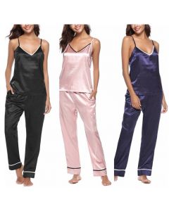 Silk Sling Plus Trousers Two-Piece Comfortable Pajamas