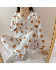 Spring And Autumn Long-sleeved Pajamas Women's Outer Wear