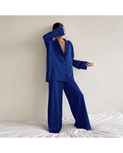 Women's Home  Silk Pure Color Pajamas