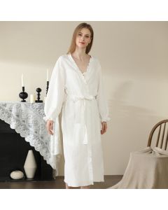 Women's Pajamas Cotton Lace Double-layer Yarn Home Wear