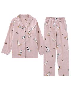 Couple Thin Cotton Double Gauze Pajamas