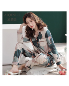 Autumn long sleeve pajamas ladies