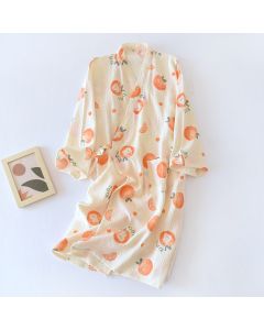 Summer Cotton Gauze Kimono Spring And Autumn Thin Summer Bathrobe Pajamas