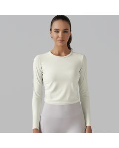 Tight High Elastic Belly And Waist Shaping Yoga Clothes Long Sleeve Sports Running Fitness Top