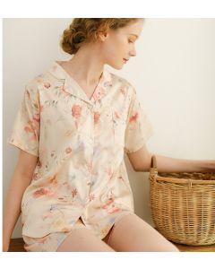 Short Floral Home Shirt Short Sleeve Shorts