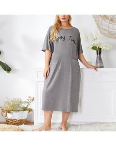 Printed Homewear Loose Casual Nightdress