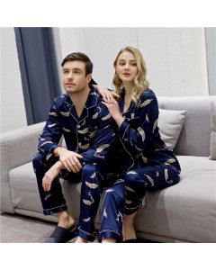 Luxury Spring And Autumn Couple Pajamas