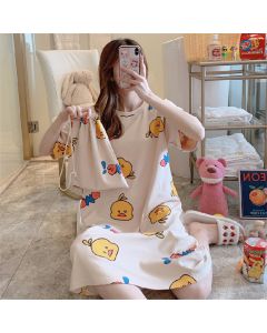 Nightdress Female Long Sleeve Sweet Cute Cartoon