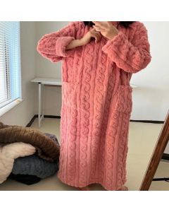 Women's Coral Fleece Thermal Long Nightgown