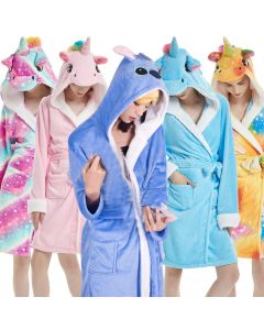 Cute Unicorn Cat Animal Cartoon Style One-piece Pajamas