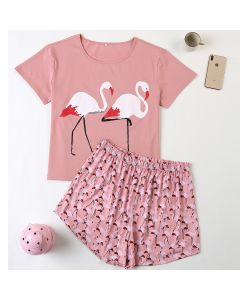 Printed summer short-sleeved cotton home service