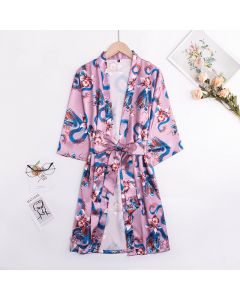 Summer ice silk robe