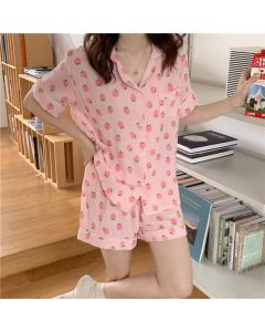 New Cotton Pajamas Women's Summer Student Two-piece Suit