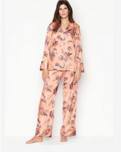 Imitation Ice Silk Pajamas Women Spring And Autumn Long-sleeved Trousers