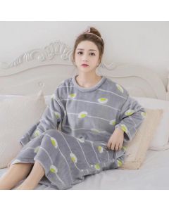 Long Sleeves Long Loose Padded Pajamas