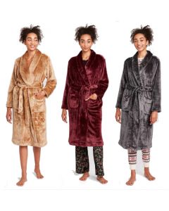 Men's And Women's Mink Fleece Home Night Gown Bathrobes