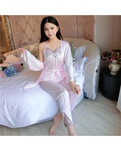 Three pieces of sexy robe with suspender