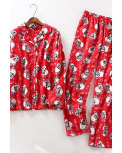 Cotton suede pajamas