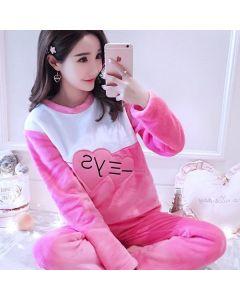 Coral Fleece Loose Korean Flannel Cute Thick Pajamas