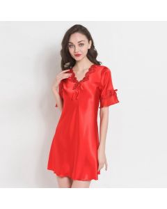 Silk Ladies Home Wear Pajamas Skirt