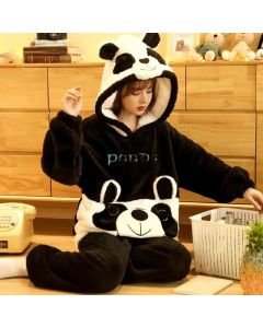 Coral Fleece Winter Warm Homewear Suit