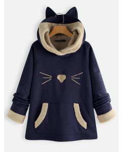 Long sleeve two color Plush jacket