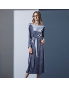 Velvet nightdress women mid-length