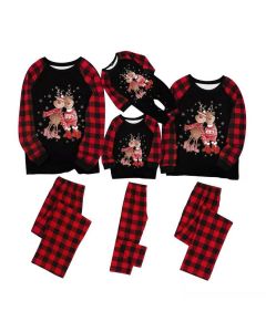 European And American New Christmas Print Parent-child Suit Home Service