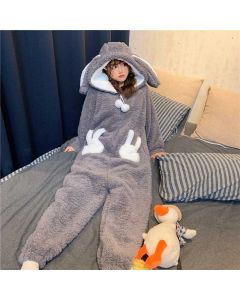 Cute Homewear Pajamas One-Piece Winter Anime Coral Fleece