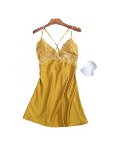 Ladies Silk Sexy Suspender Nightdress
