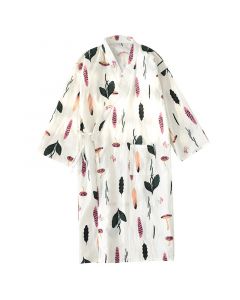 Gauze kimono bathrobe nightdress