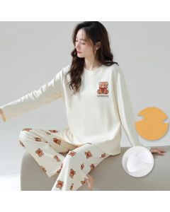 Ladies' Spring And Autumn Period Pajamas With Chest Pads