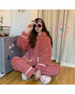 Autumn And Winter Cute Hooded Home Service Suit