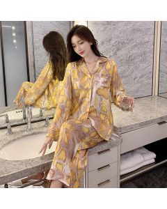 Snakeskin Pattern Long-sleeved Trousers Home Wear Pajamas