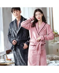 Coral Velvet Thickened Warm Loose Pajamas